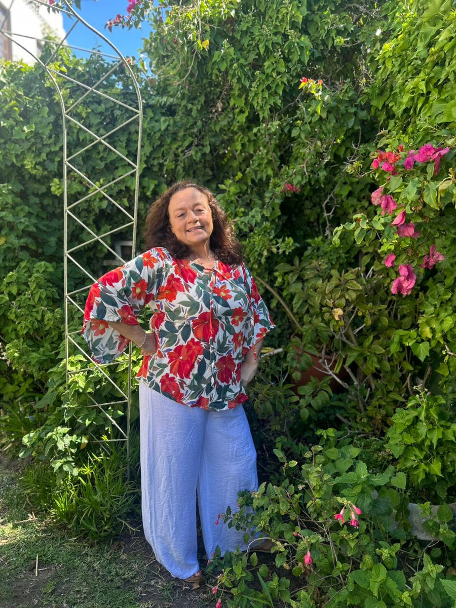 Red Floral Col's Top – Mon Ami by Collette