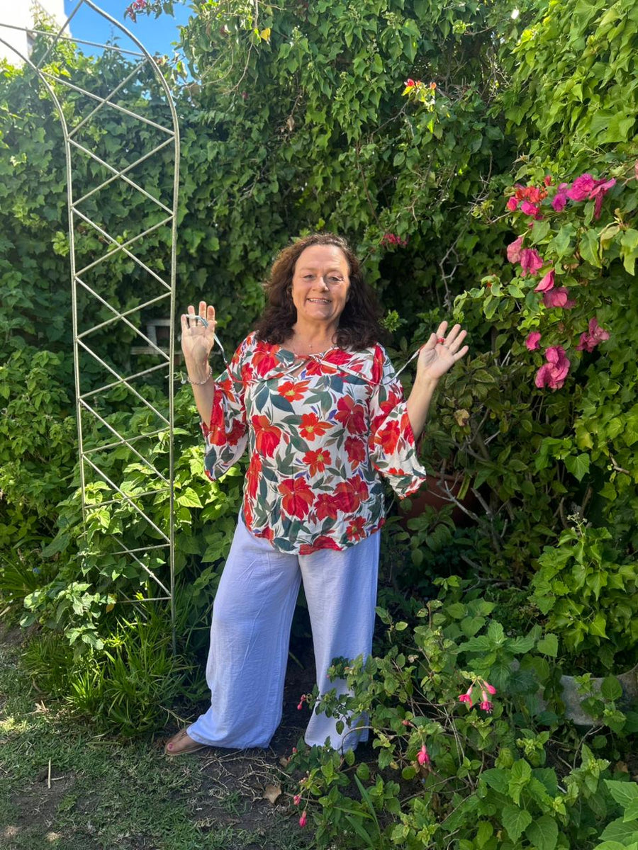 Red Floral Col's Top – Mon Ami by Collette