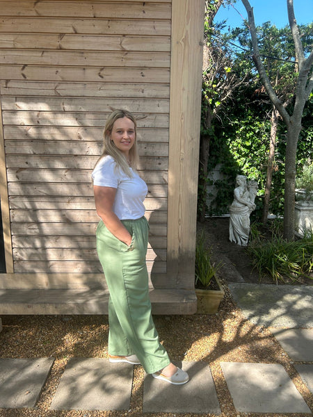 Green Wide Leg Trouser