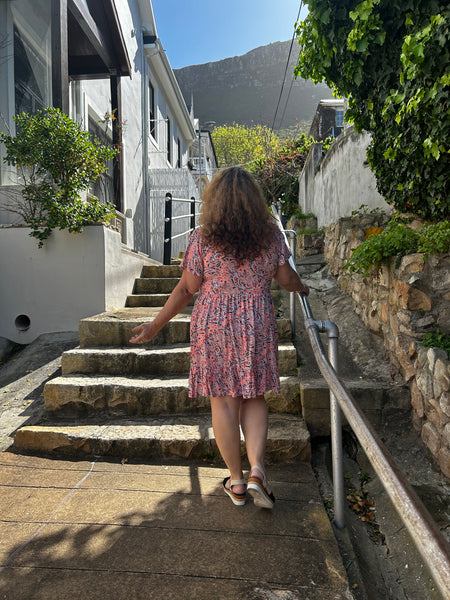 Peach Paisley Tier Dress