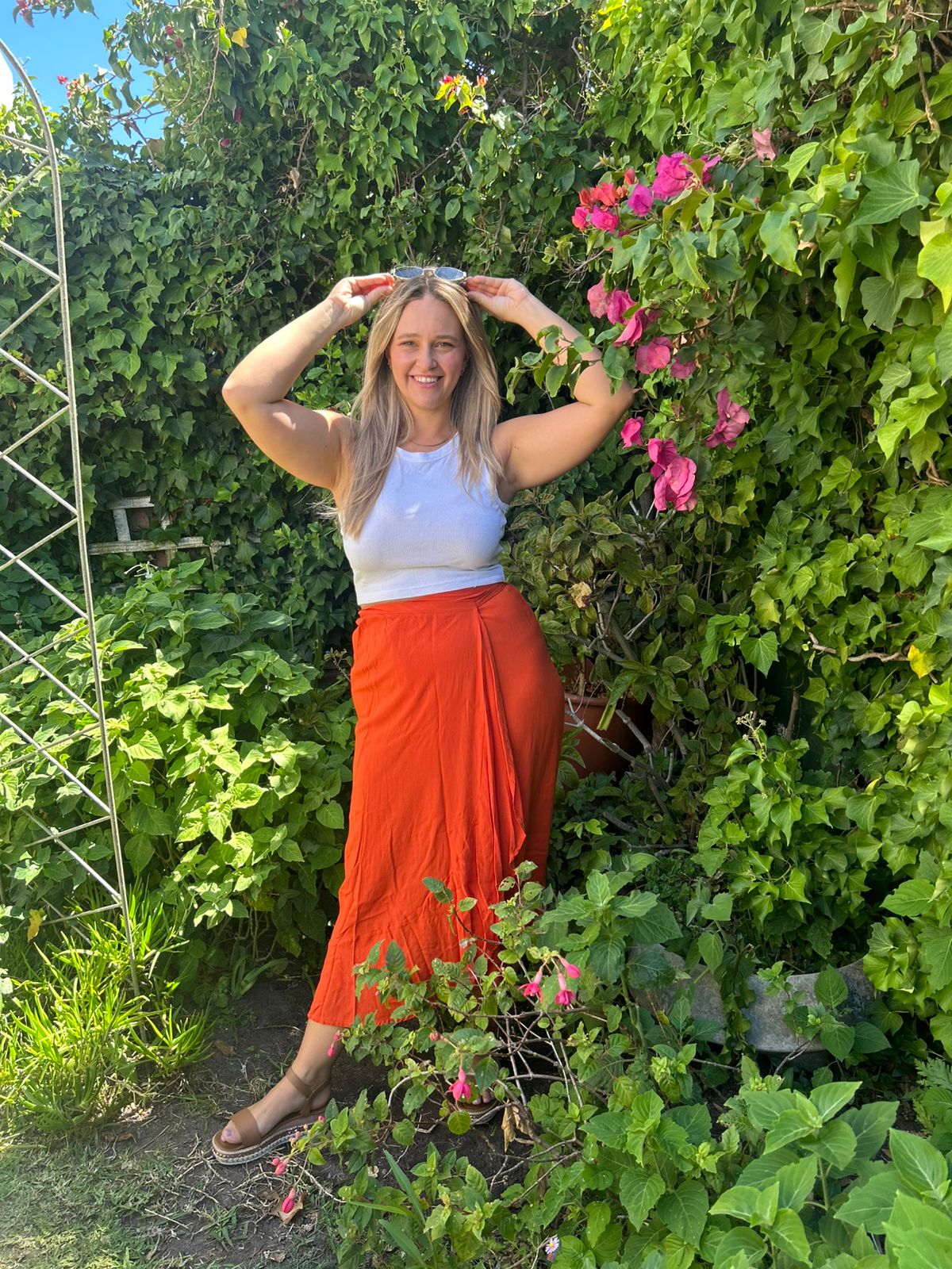 L'Appartement♡WRAP SKIRT with ORGANDY♡38 Orange Wrap Skirt | Mon Ami by Collette