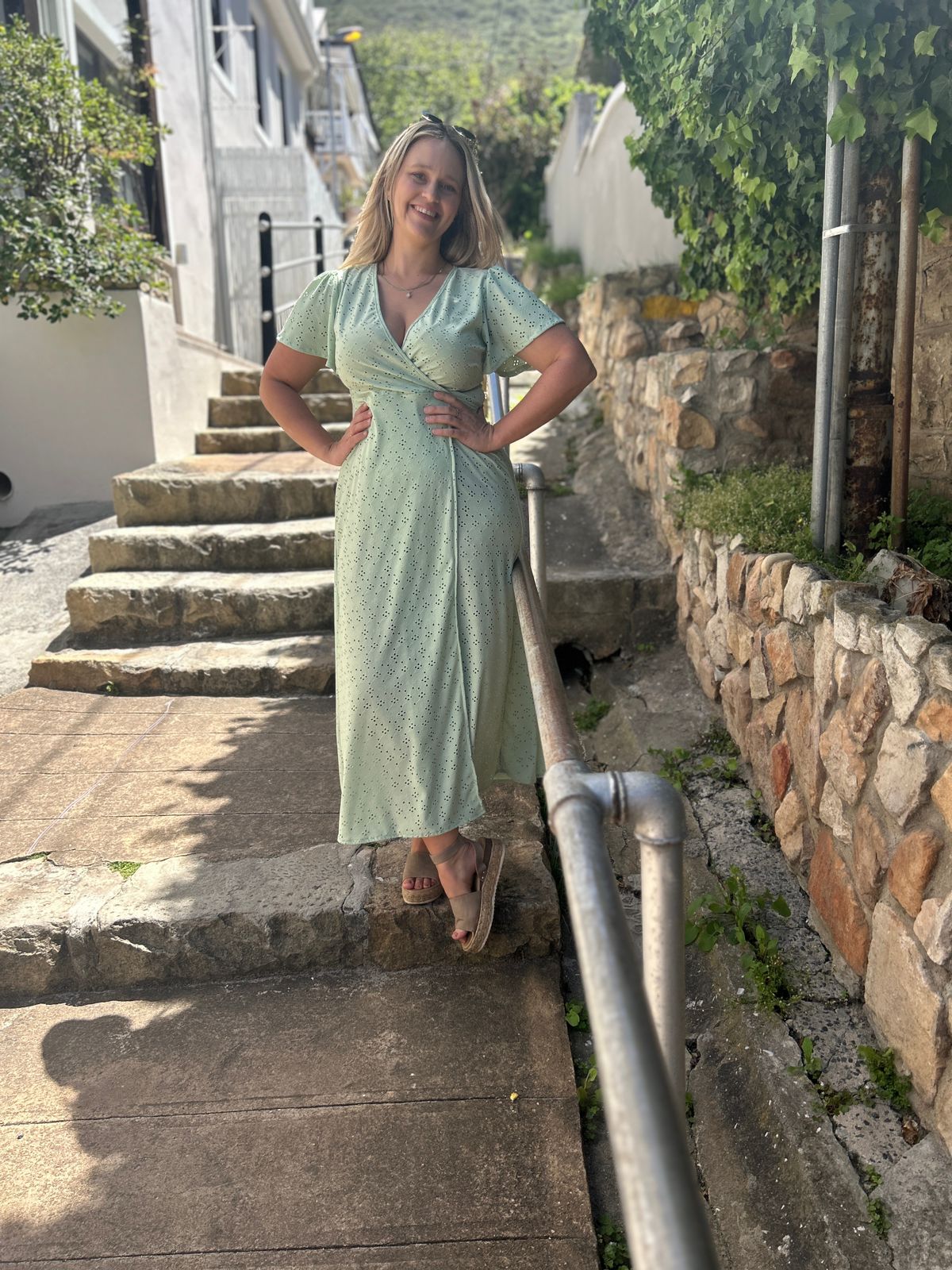 Mint Green Summer Wrap Dress