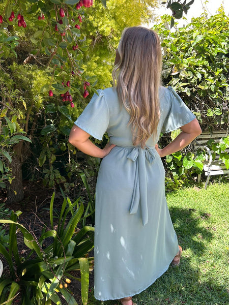 Mint Summer Wrap Dress