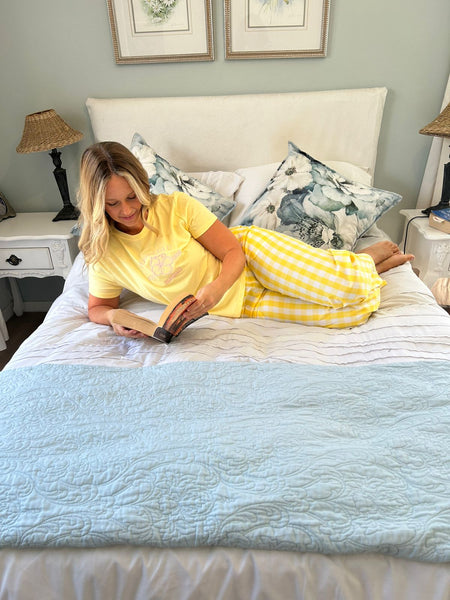 Yellow Check Summer PJ Set