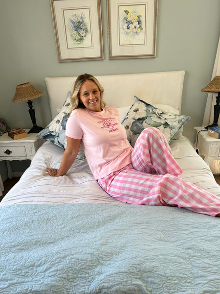 Pink Check Summer PJ Set