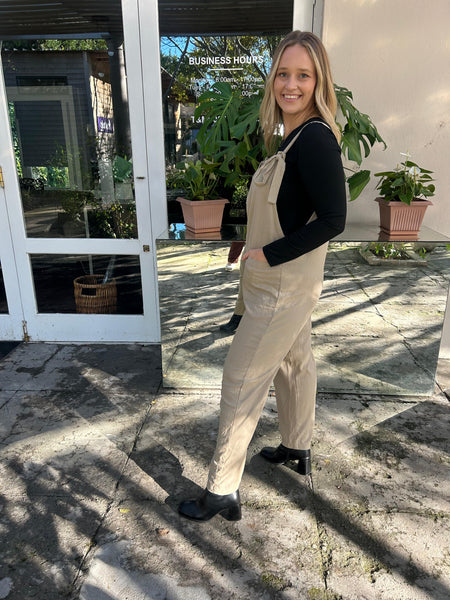 Beige Dungarees