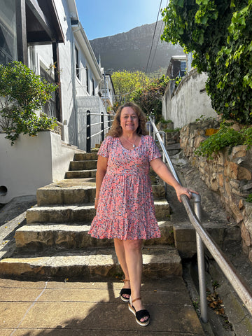 Peach Paisley Tier Dress