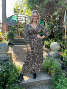 Cheetah Print Wrap Dress