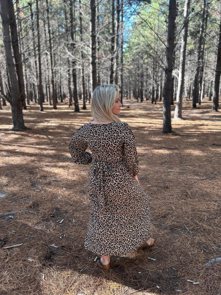 Cheetah Print Winter Wrap Dress