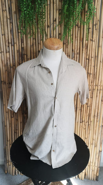 Cream Linen Men's Shirt