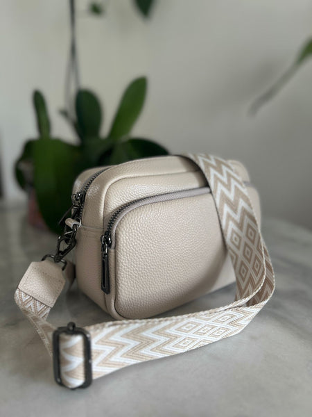 Cream Leather Handbag