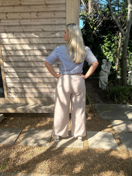 Cream Wide Leg Trouser