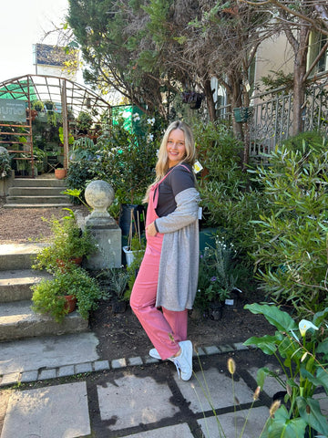 Watermelon Linen Blend Dungarees