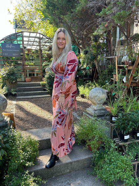 Dusty Pink Wrap Dress