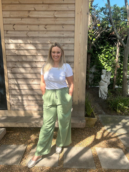 Green Wide Leg Trouser