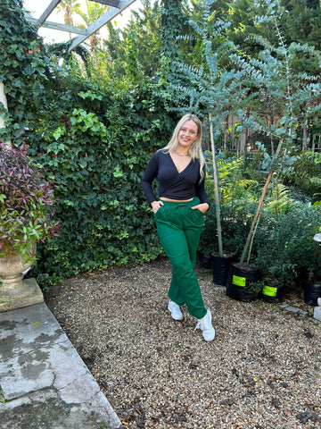 Green Wide Leg Trouser