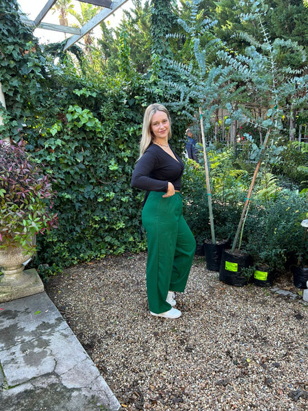 Green Wide Leg Trouser