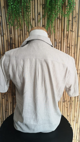 Cream Linen Men's Shirt