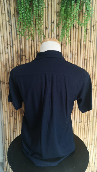 Navy Linen Men's Shirt