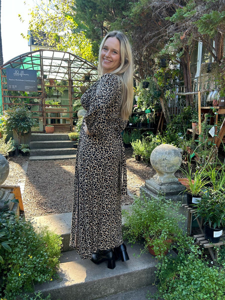 Cheetah Print Wrap Dress