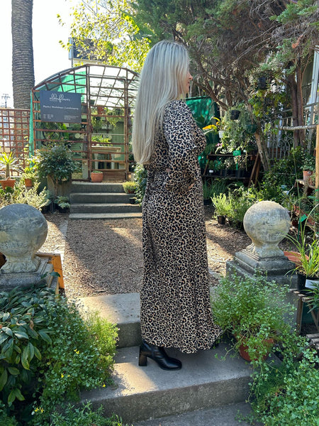 Cheetah Print Wrap Dress