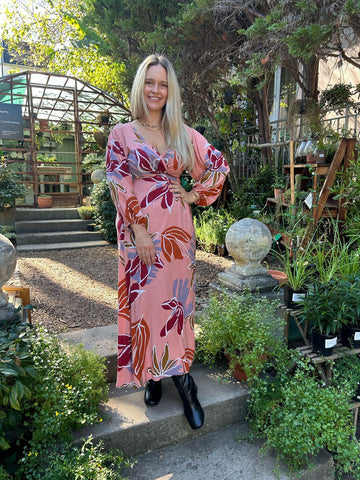 Dusty Pink Wrap Dress