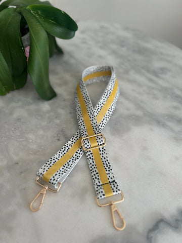 Yellow Stipe Bag Strap