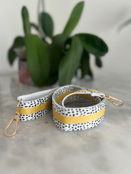 Yellow Stipe Bag Strap